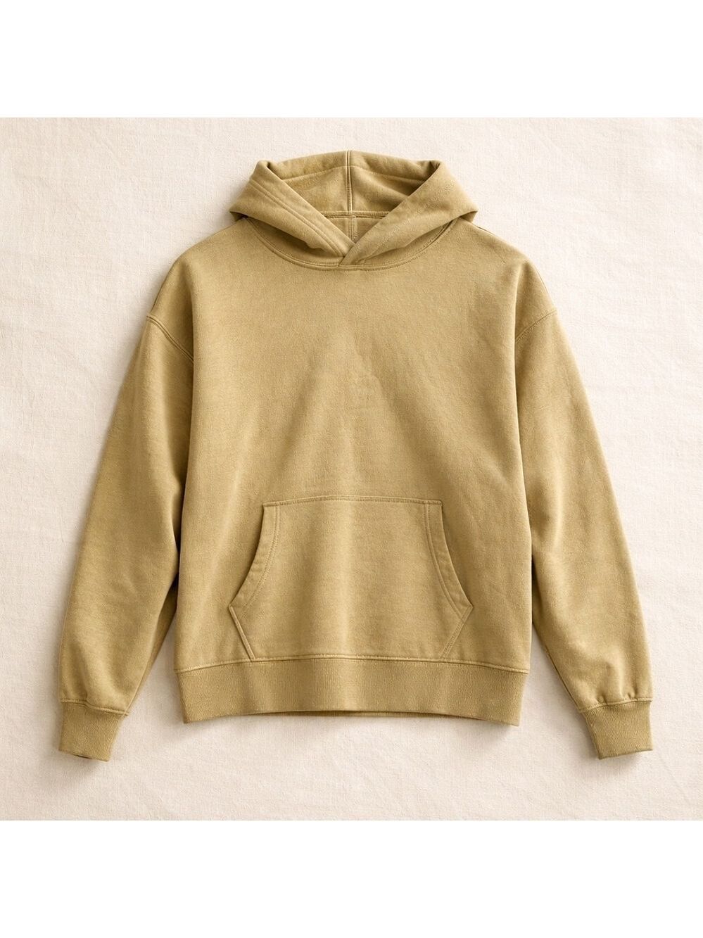 Old Navy Mustard Hoodie Large Neutral Pullover Sweatshirt